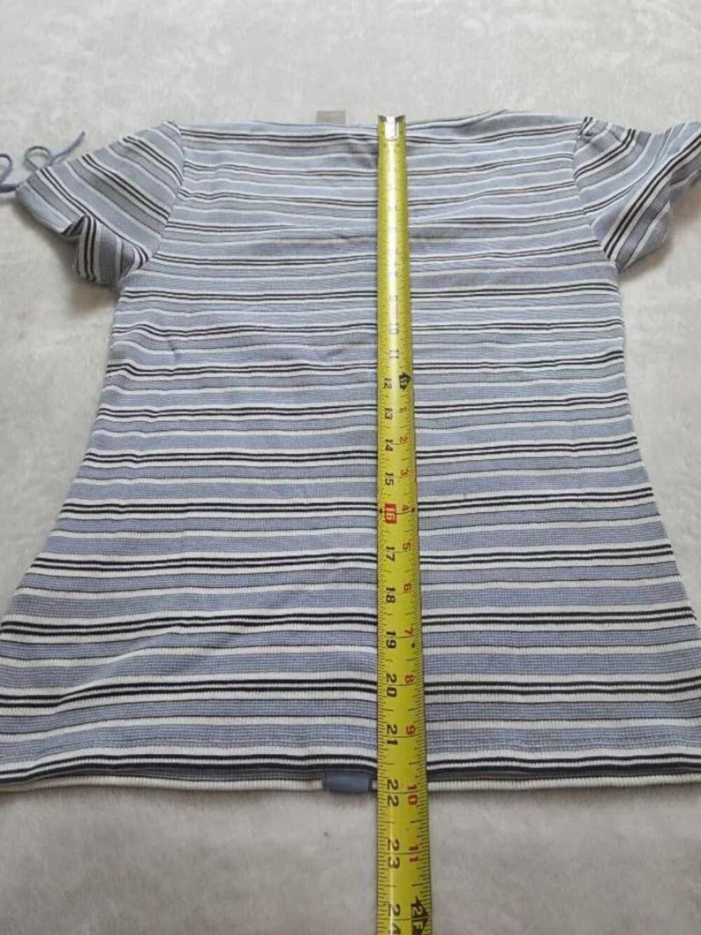 New S J.Crew perfect rib button-up shirt with satin trim in Blue stripe